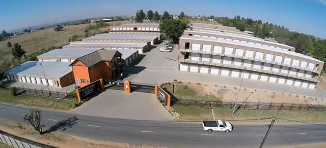 Aerial view of Cedar Storage garages